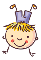 Junge macht Handstand